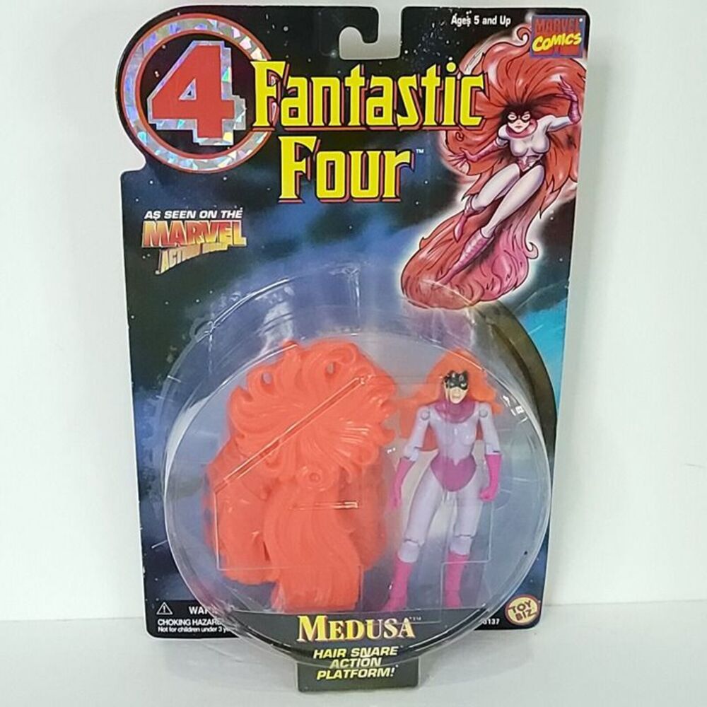 Fantastic Four Medusa 5" Action Figure Hair Snare Action Platform! Item #45137